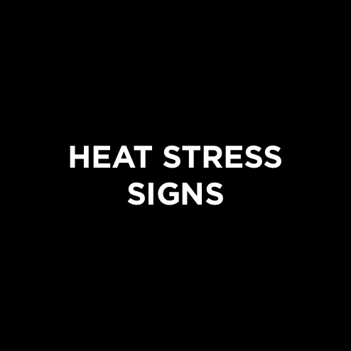 HEAT STRESS SIGNS